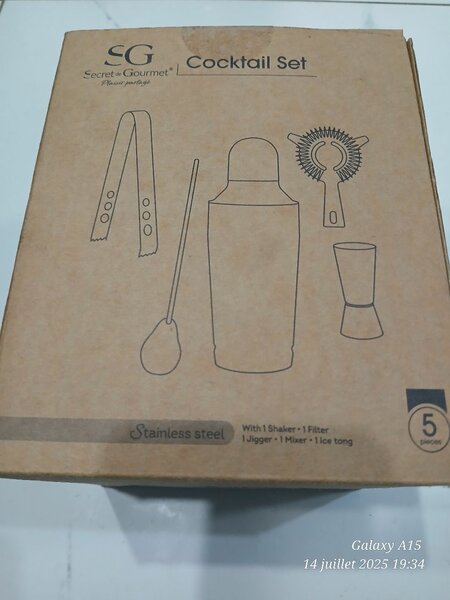 Set à Cocktails Inox 5 Pièces