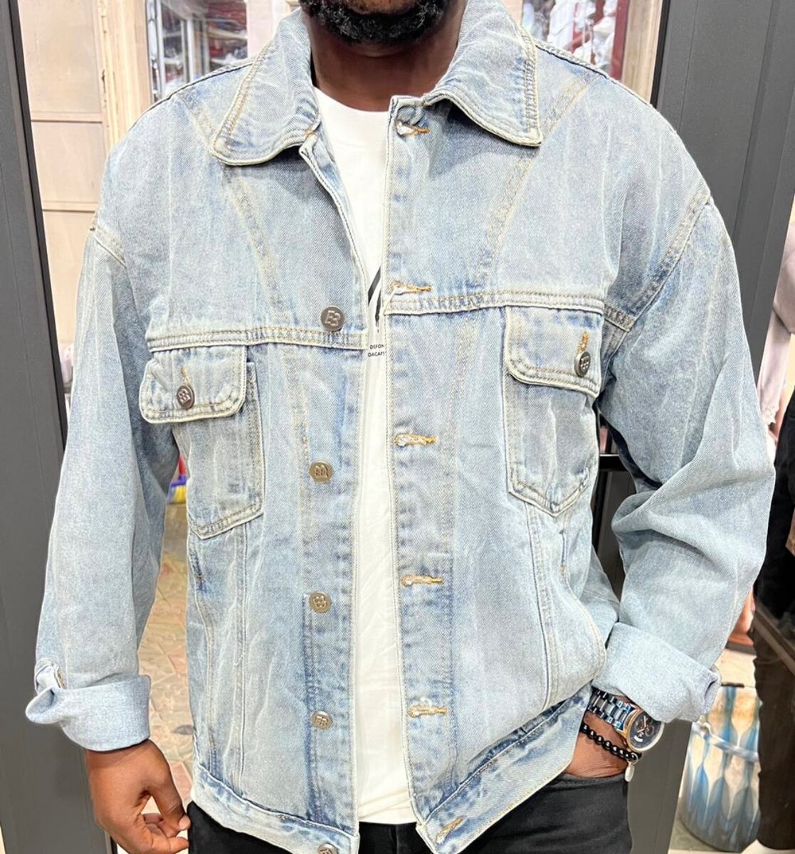 Jacket noir-gris-bleu