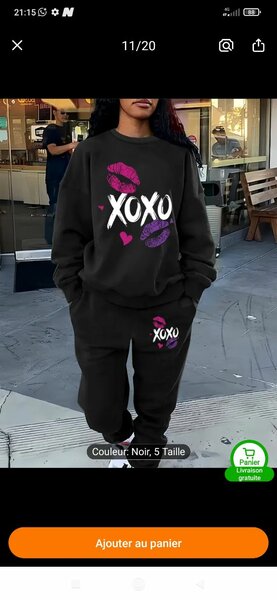 Ensemble Décontracté 'XOXO'