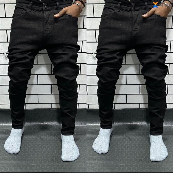 Jean slim noir homme
