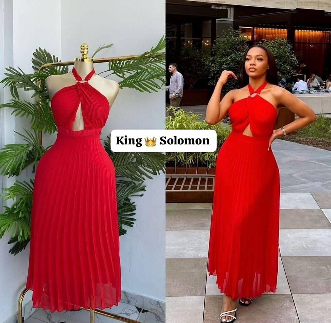 Robe Plissée Évasée Élégante