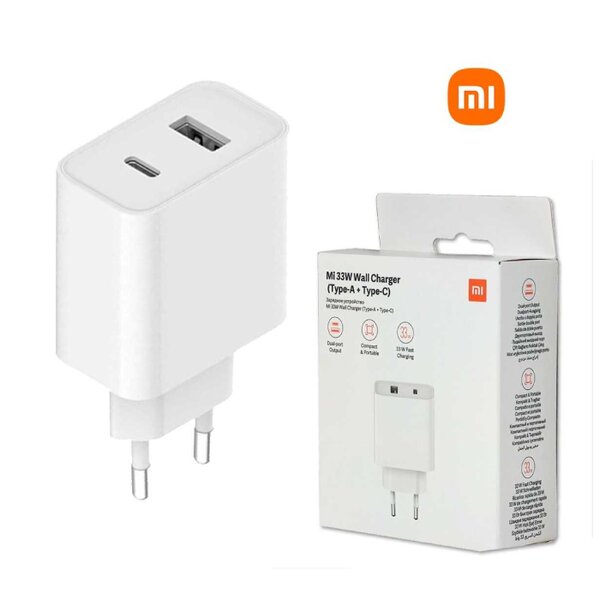 Xiaomi Mi 33W Wall Charger Type-A+ Type-C EU White