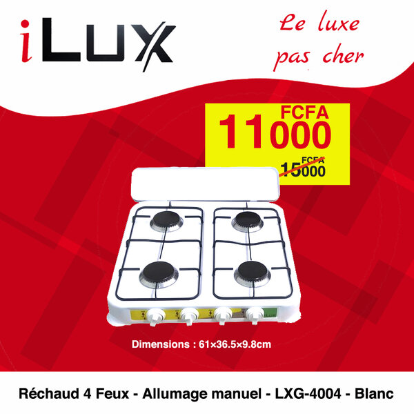RECHAUD 4 FEUX  ALLUMAGE MANUEL