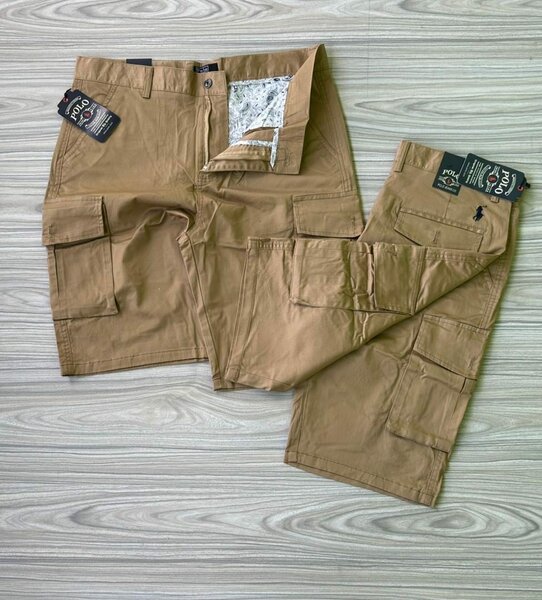 Khaki side  pocket shorts