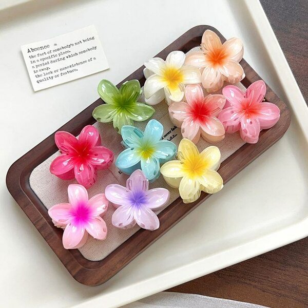 Pinces à cheveux fleurs colorées