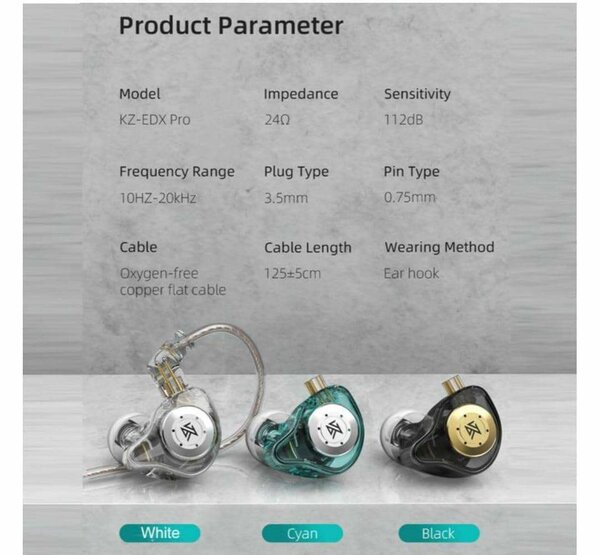 Écouteurs Intra-auriculaires KZ EDX Pro