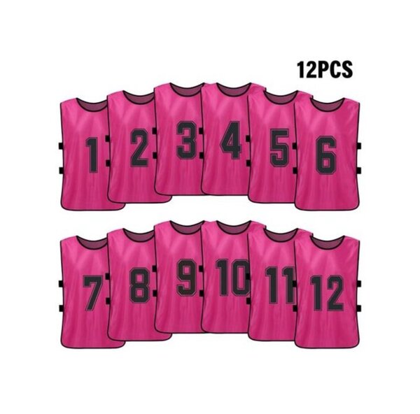 12PCS Kid's Football Pinnies Quick Drying Soccer Jerseys