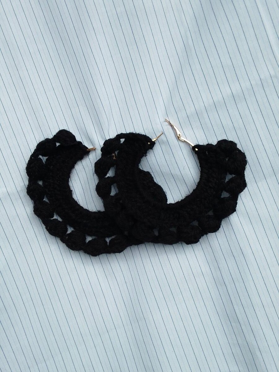 Handcrafted Crochet Hoop Earrings