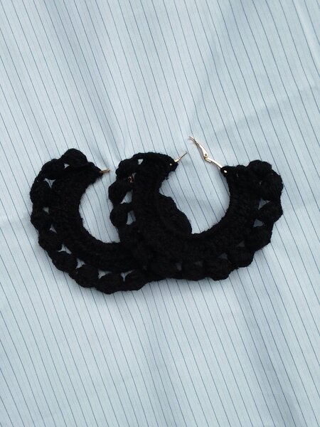 Handcrafted Crochet Hoop Earrings