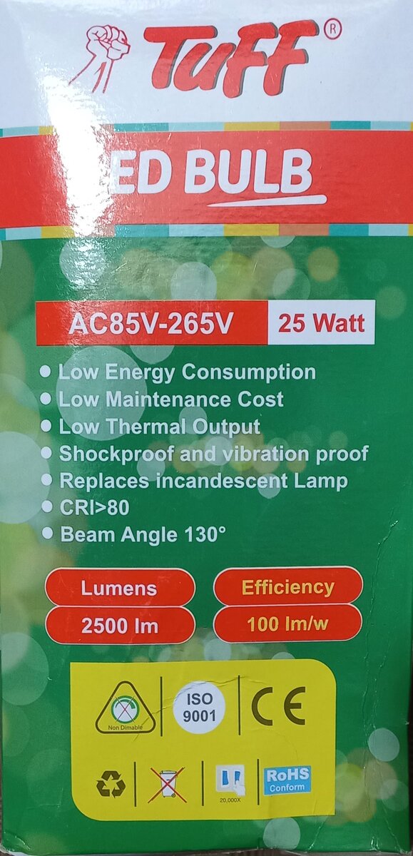 Tuff led bulb 25w