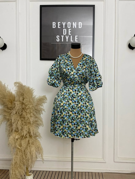 SWEET GIRL BELTED FLORAL SUMMER DRESS