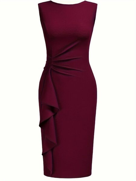 High quality spandex short sleeve dress