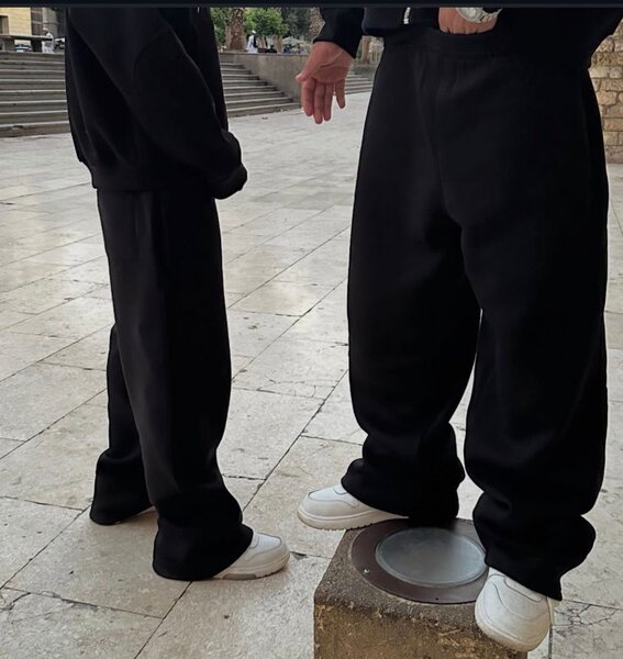 Pantalons baggy noirs unisexes