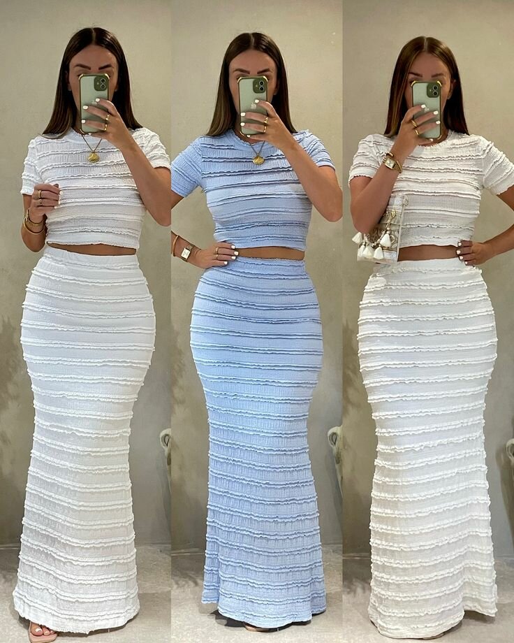 Robe longue deux pièces élégante