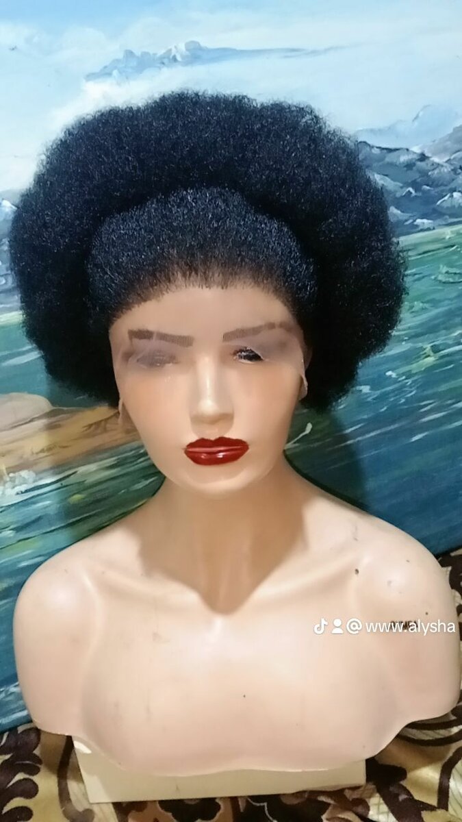 Perruque Afro en Dentelle