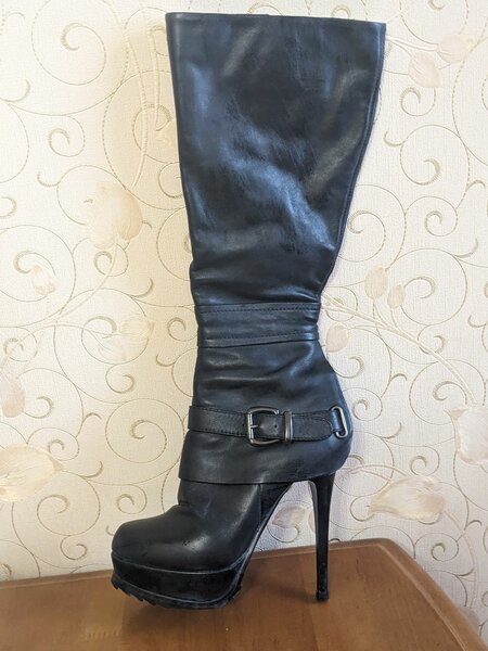 Сапоги осенние кожа