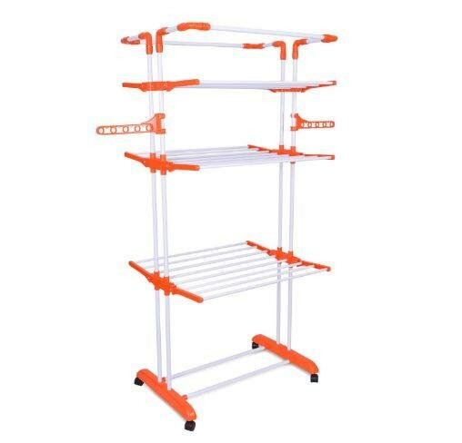 Étendoir à linge pliable sur roulettes