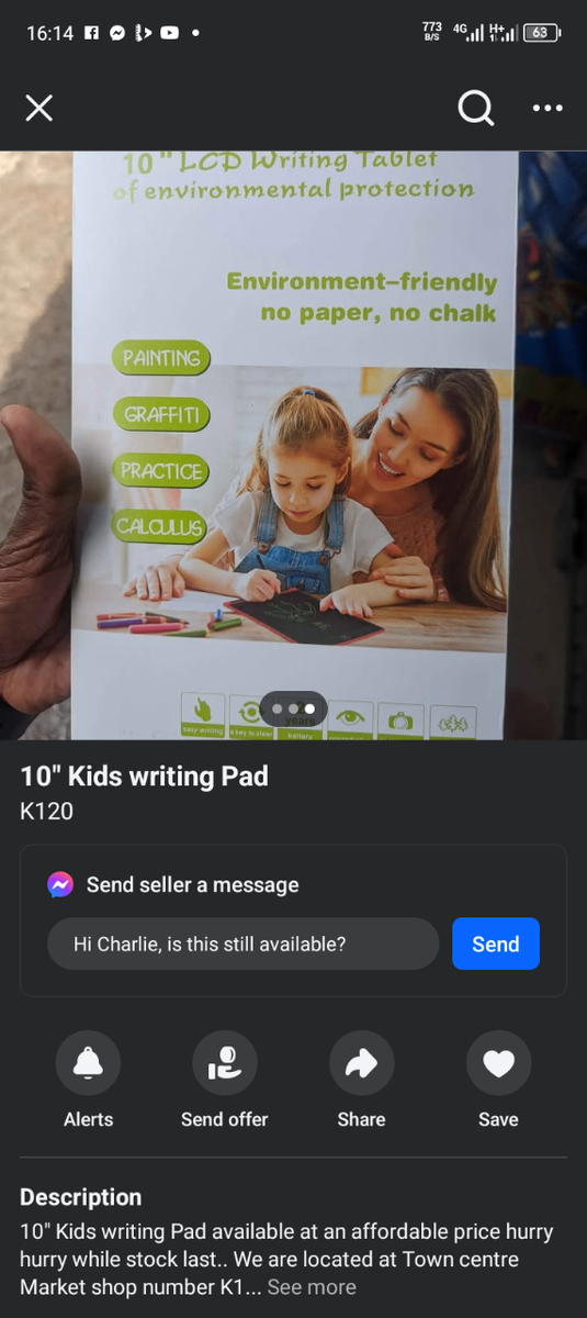 LCD screen for kids writting pads