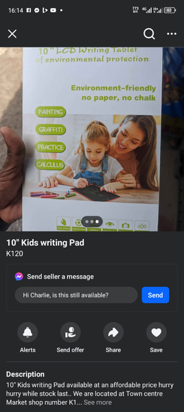 LCD screen for kids writting pads