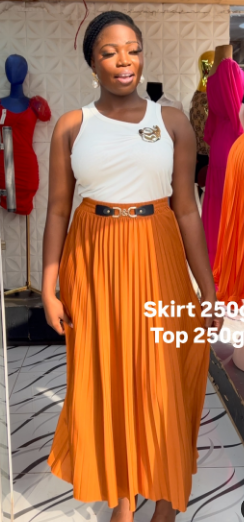Women's orange skirt