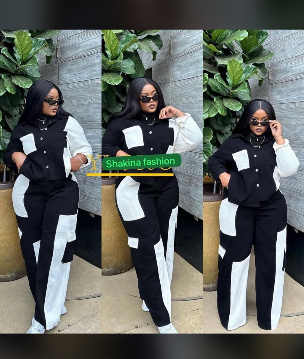 Ensemble élégant noir et blanc