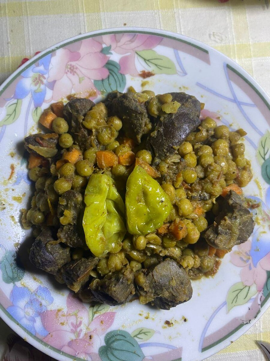 Petit pois avec rognon