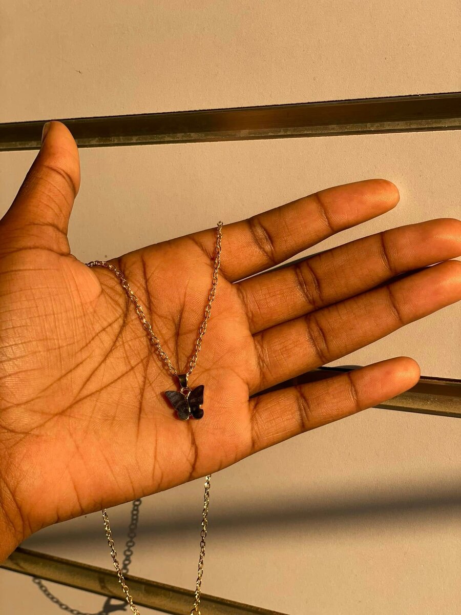 Butterfly Necklace Black