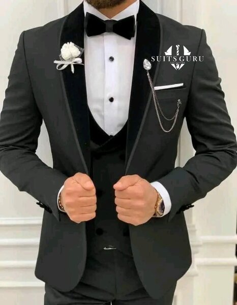 Elegant men's suit black