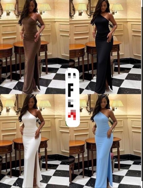 Robe Longue Élégante Asymétrique