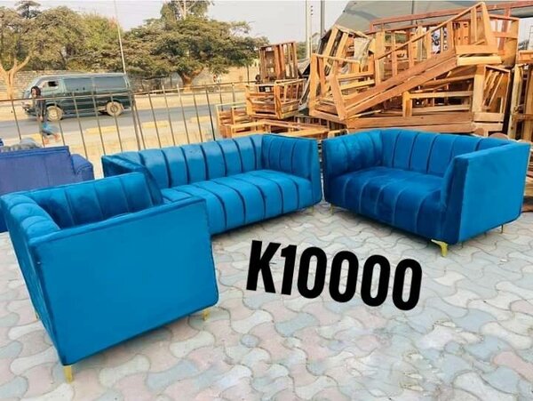 A set of beautiful and soft home furniture blue