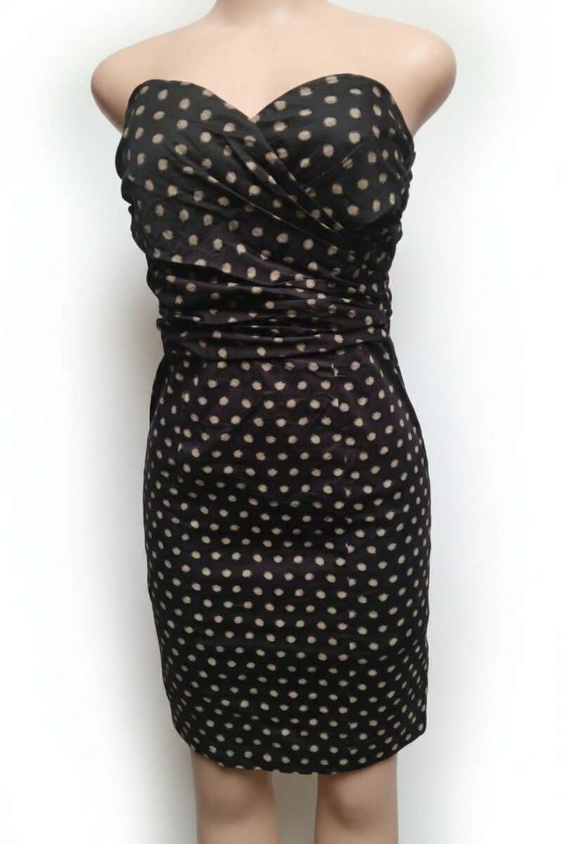 Robe Cocktail Pois Élégante