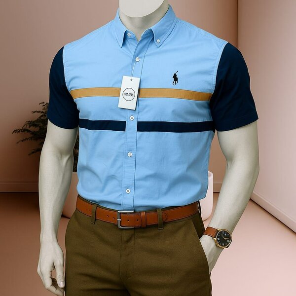 Chemise homme élégante bleue