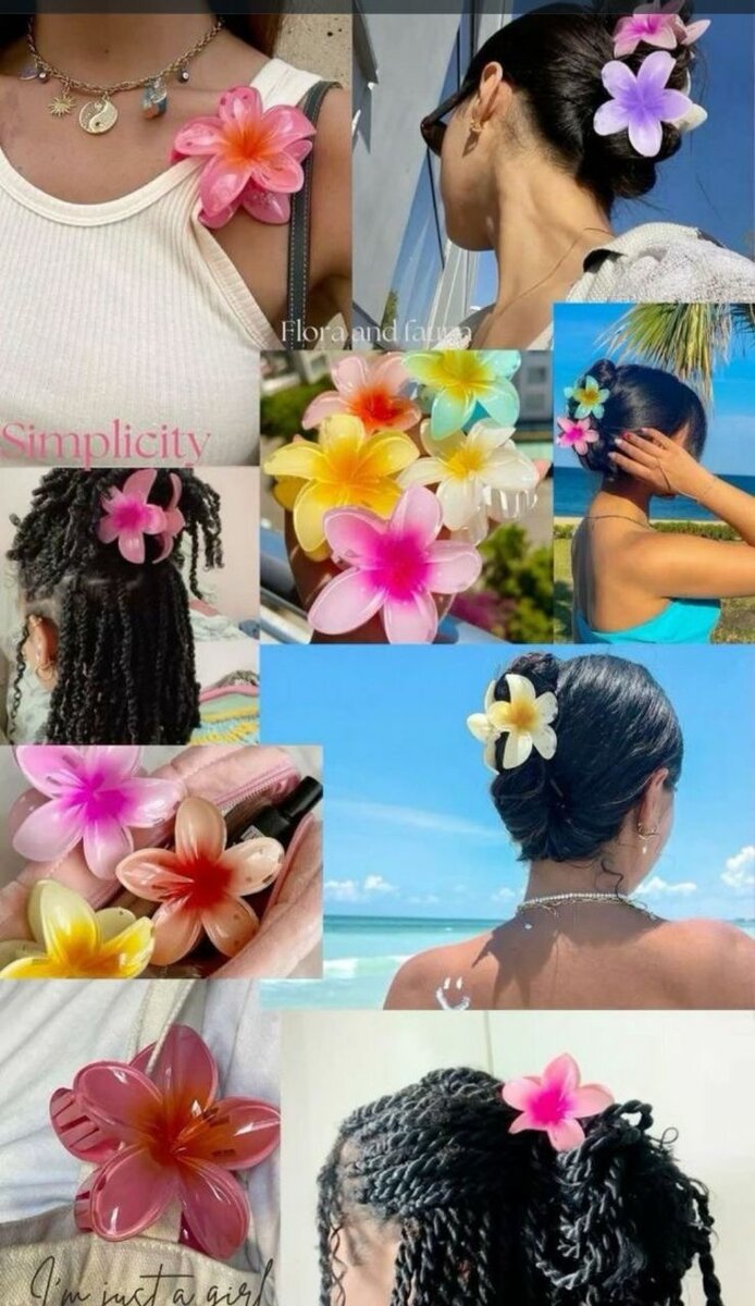 Épingles cheveux fleurs tropicales