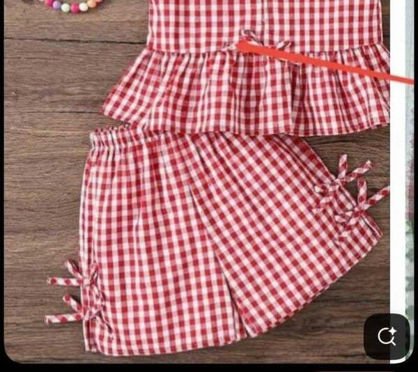 Ensemble Vichy Enfant Rouge