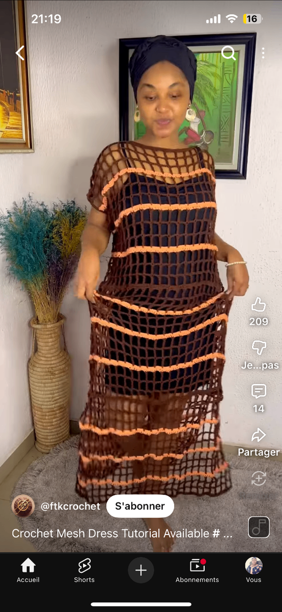 Robe maillée crochet bohème