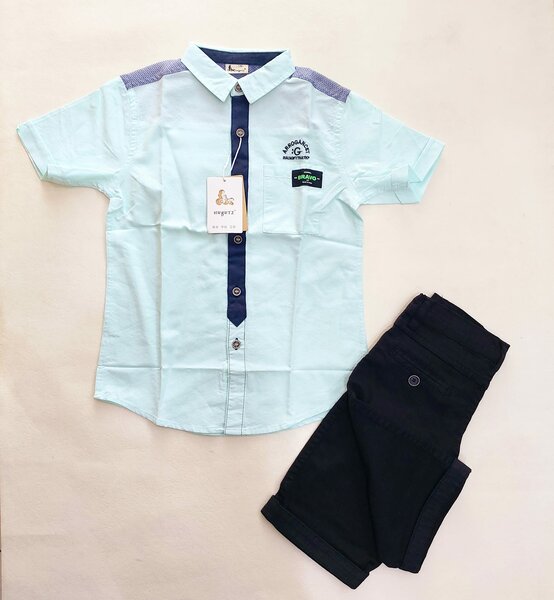 Ensemble pour garçons, chemise + short, 7 ans
