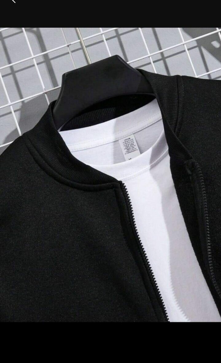 Men's zipper track suit