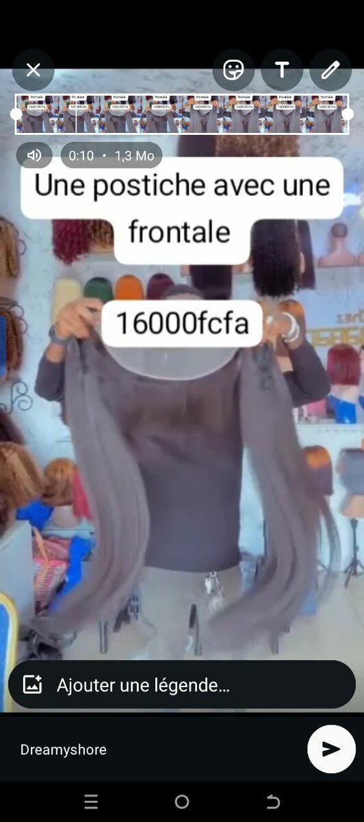 Postiche chignon avec frontale