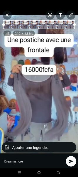 Postiche chignon avec frontale