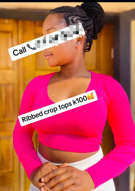 Women's short top with long sleeves