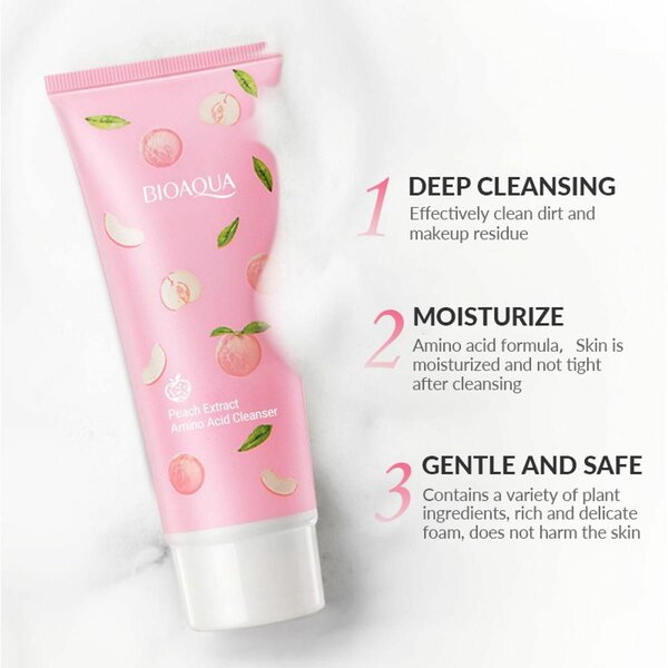 Peach Bioaqua Extract Amino Acid Cleanser 100g