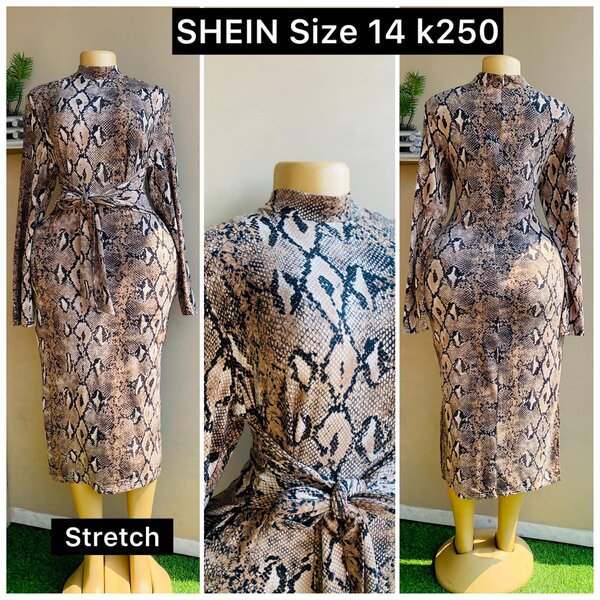 brown dress shein