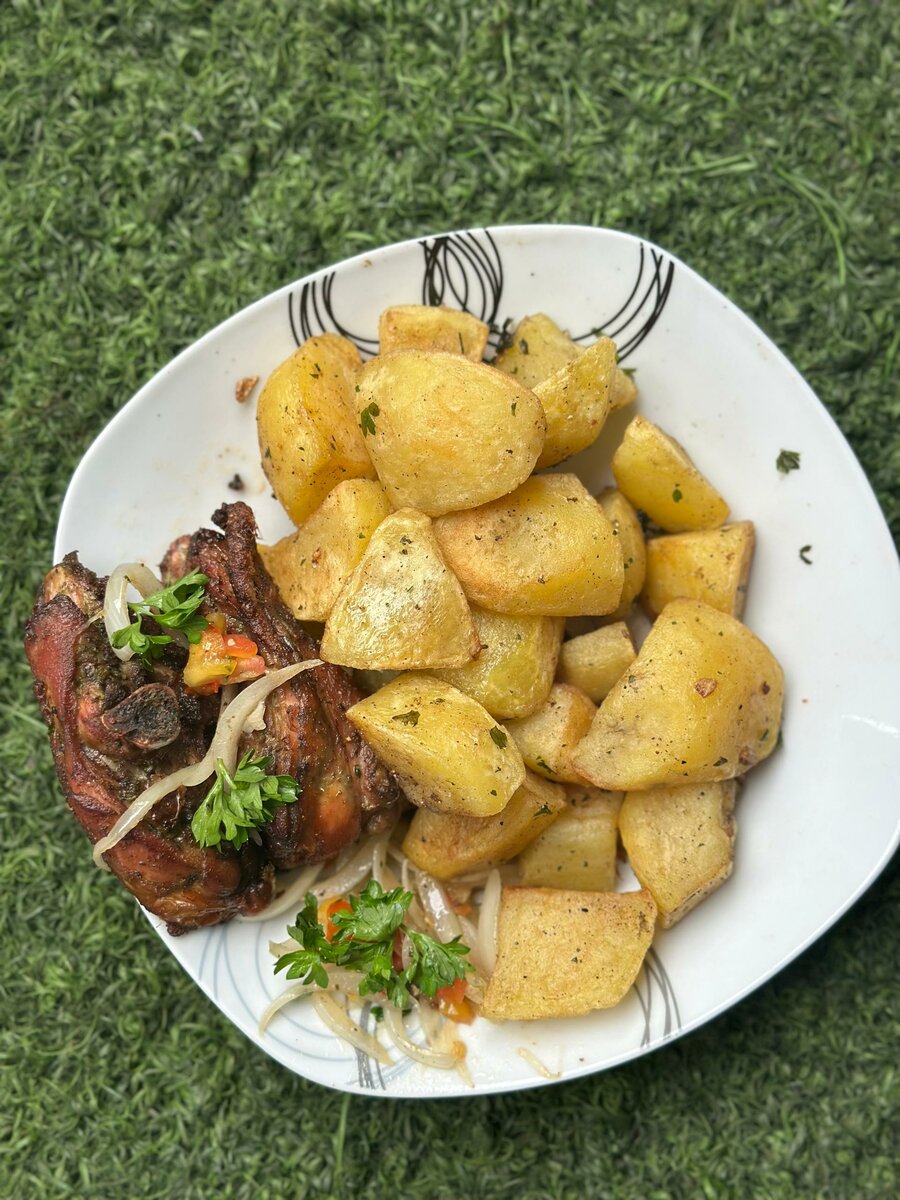 Pomme de terre sautée + poulet