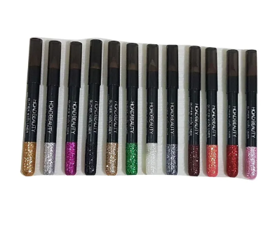 PACK OF 12 GLITTER EYE LINER AND LIP PENCILS