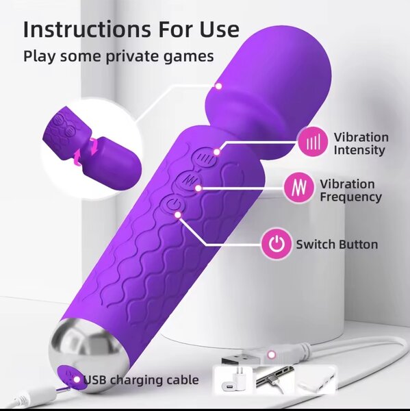 Vibromasseur étanche USB
