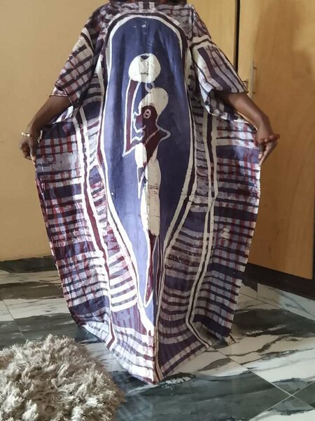 Robe Kaftan en Wax Vibrant