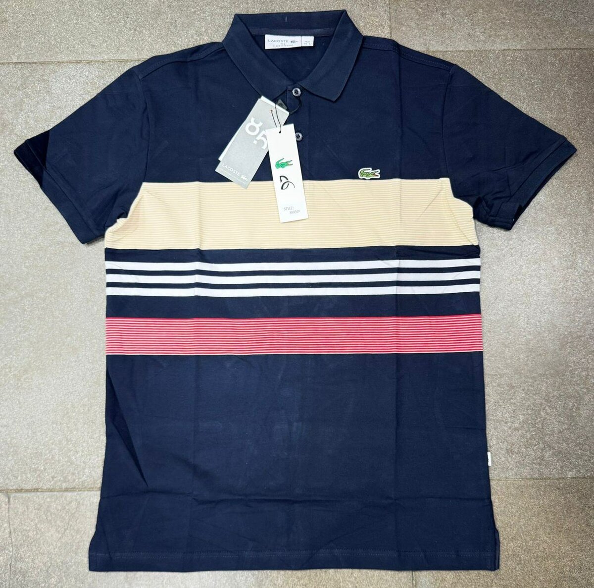 Polo à Rayures Élégant Homme