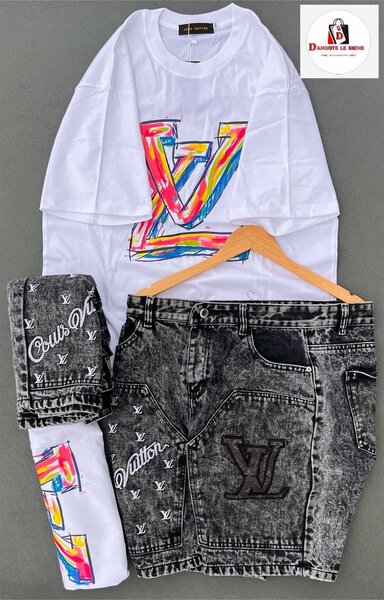 Ensemble T-shirt et Short Jeans Homme