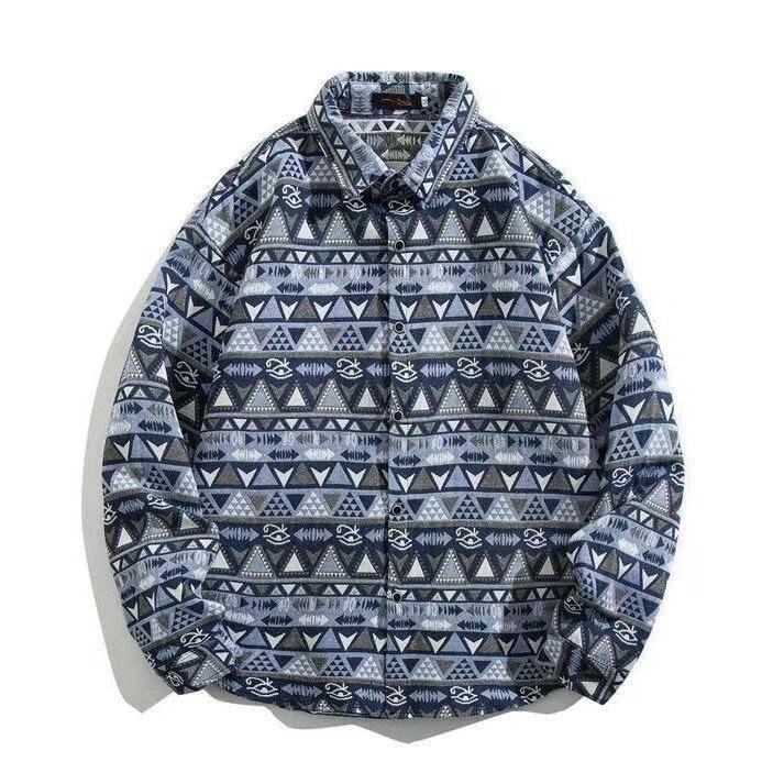 Chemise imprimée bohème homme