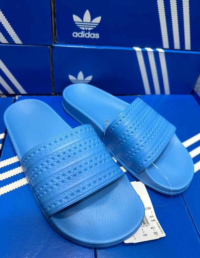 Adidas Claquettes Bleu